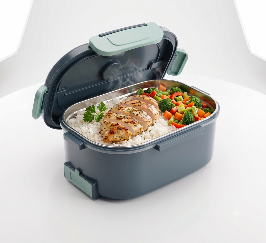 Vanta Portable Heated Lunch Box | Electric Food Warmer for Car, Office & Home